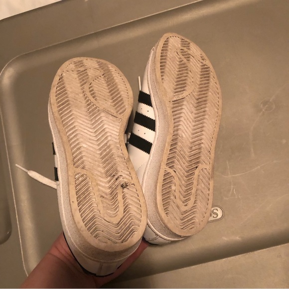 Adidas White with Black Stripe Sneakers - Picture 7 of 10